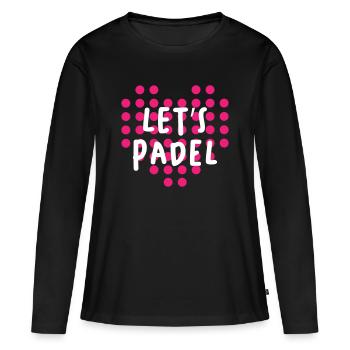 Lets_Padel - Women's Premium Organic Long Sleeve Shirt - black - Front - Julia (174cm)