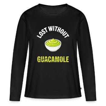 Guacamole Avocado Guac Dip Gifts - Women's Premium Organic Long Sleeve Shirt - black - Front - Julia (174cm)
