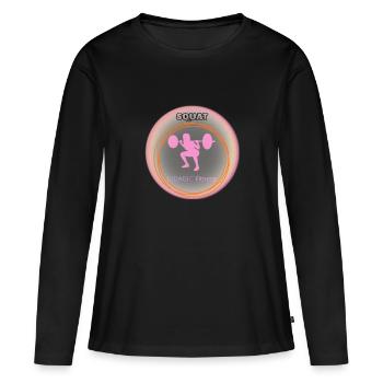 GIDAGI Fitness - T-shirt manches longues Premium bio Femme - noir - Devant - Julia (174cm)