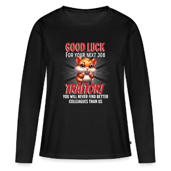 Funny Farewell Coworker - Women's Premium Organic Long Sleeve Shirt - black - Front - Julia (174cm)