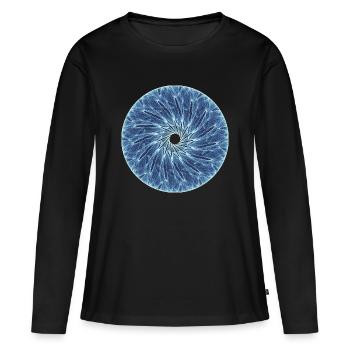 Stern im Chaos - Frauen Premium Bio Langarmshirt - Schwarz - Vorne - Julia (174cm)