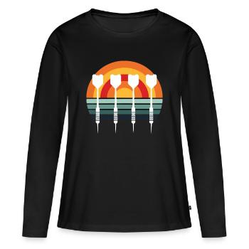 dard - T-shirt manches longues Premium bio Femme - noir - Devant - Julia (174cm)