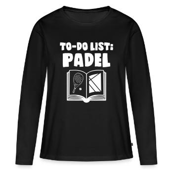 To_Do_List_Padel - Women's Premium Organic Long Sleeve Shirt - black - Front - Julia (174cm)