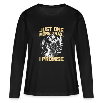 One more trail Fahrrad Mountainbike MTB Downhill - Frauen Premium Bio Langarmshirt - Schwarz - Vorne - Julia (174cm)