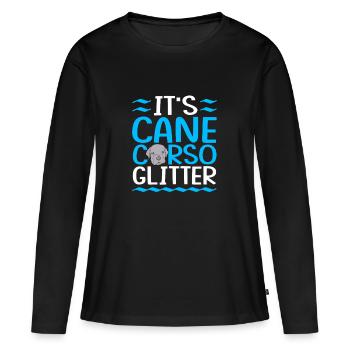 Cane corso - T-shirt manches longues Premium bio Femme - noir - Devant - Julia (174cm)