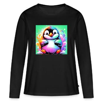 pingouin - T-shirt manches longues Premium bio Femme - noir - Devant - Julia (174cm)