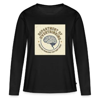 T-shirt du département de la surpensée - Vintage - T-shirt manches longues Premium bio Femme - noir - Devant - Julia (174cm)