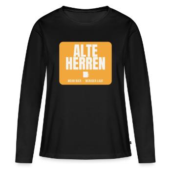 Alte Herren Fußball Bier Humor Amateurliga Verein - Frauen Premium Bio Langarmshirt - Schwarz - Vorne - Julia (174cm)