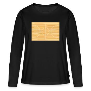 Zeig deine Farben – Basketball - Frauen Premium Bio Langarmshirt - Schwarz - Vorne - Julia (174cm)