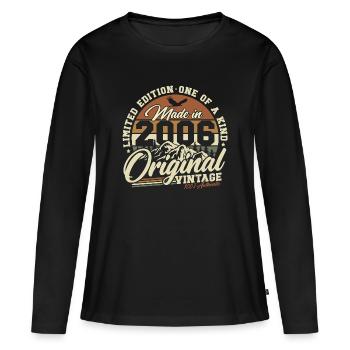 Vintage 2006 Geburtstag Geschenk 20 Jahre Retro - Frauen Premium Bio Langarmshirt - Schwarz - Vorne - Julia (174cm)