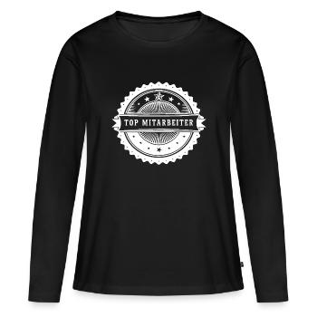 Top Mitarbeiter Abzeichen - Frauen Premium Bio Langarmshirt - Schwarz - Vorne - Julia (174cm)