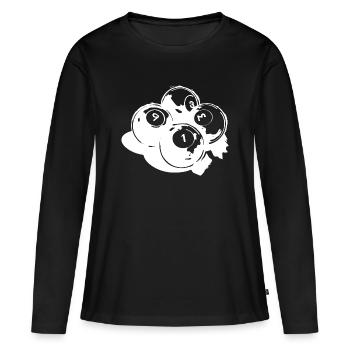 Sketch des boules de billard - T-shirt manches longues Premium bio Femme - noir - Devant - Julia (174cm)