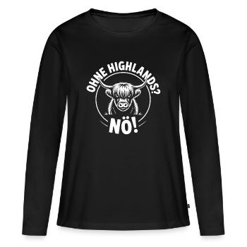 Sans les hautes terres en Basse-Autriche - T-shirt manches longues Premium bio Femme - noir - Devant - Julia (174cm)