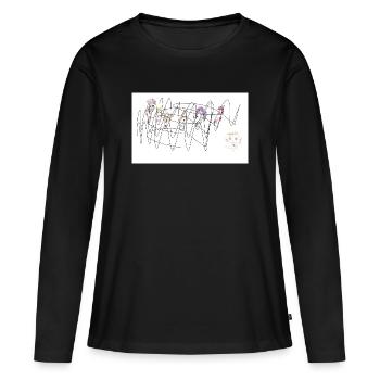 Acrock - T-shirt manches longues Premium bio Femme - noir - Devant - Julia (174cm)