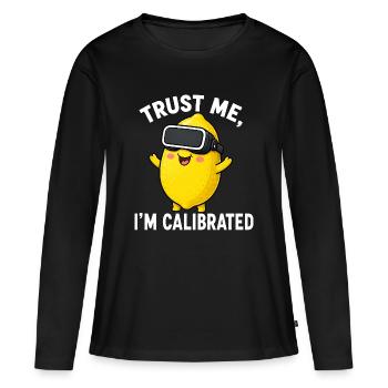 Citron Sweet Dicter de joueur de bande dessinée - T-shirt manches longues Premium bio Femme - noir - Devant - Julia (174cm)