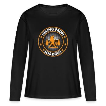 Hiking profi loading - Mountain Hiking - Frauen Premium Bio Langarmshirt - Schwarz - Vorne - Julia (174cm)