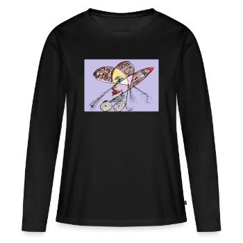 The High Fashion Citizen - Women's Premium Organic Long Sleeve Shirt - black - Front - Julia (174cm)