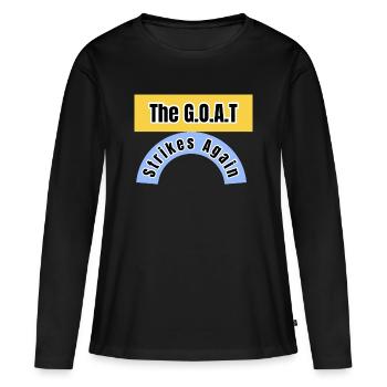 Le GOAT frappe à nouveau - T-shirt manches longues Premium bio Femme - noir - Devant - Julia (174cm)
