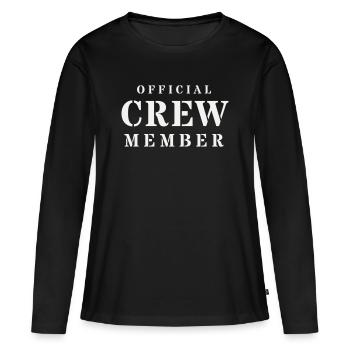 Sécurité officielle de l’équipe Stencil Event - T-shirt manches longues Premium bio Femme - noir - Devant - Julia (174cm)