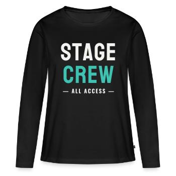 Équipe de scène Toute l’Accès Concert de l’équipe de scène - T-shirt manches longues Premium bio Femme - noir - Devant - Julia (174cm)