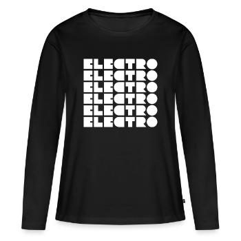 Electro Music - Women's Premium Organic Long Sleeve Shirt - black - Front - Julia (174cm)