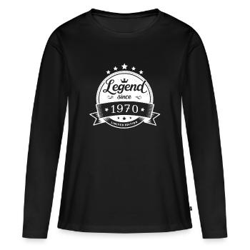 Legend since 1970 - Emblem - Frauen Premium Bio Langarmshirt - Schwarz - Vorne - Julia (174cm)