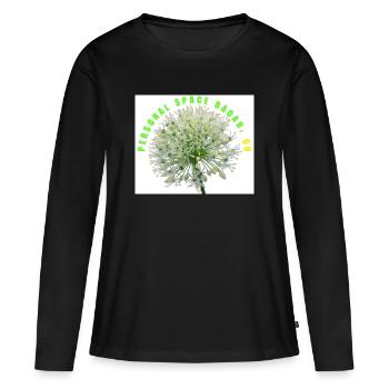Radar spatial personnel sur la fleur d’ail drôle - T-shirt manches longues Premium bio Femme - noir - Devant - Julia (174cm)