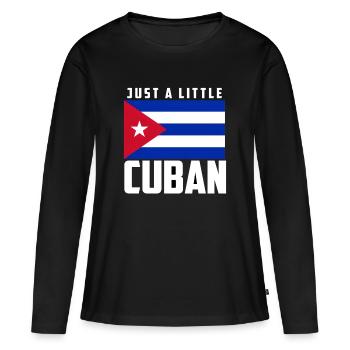 Juste un peu de drapeau cubain, de la fierté cubaine - T-shirt manches longues Premium bio Femme - noir - Devant - Julia (174cm)