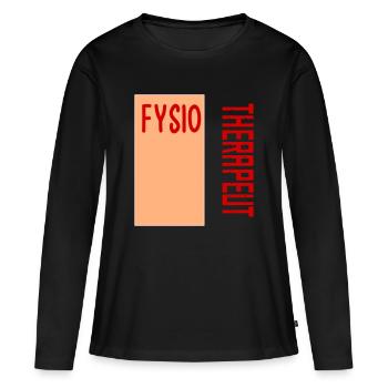 Physiothérapeute néerlandais - T-shirt manches longues Premium bio Femme - noir - Devant - Julia (174cm)