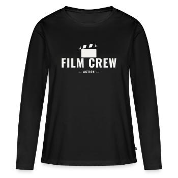 Film Crew Action Regie Set Team Movie Produktion - Frauen Premium Bio Langarmshirt - Schwarz - Vorne - Julia (174cm)