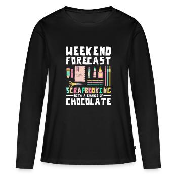 Scrapbooking Weekend - Women's Premium Organic Long Sleeve Shirt - black - Front - Julia (174cm)