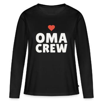 Équipe de Grand-mère Cœur Cadeau Grand-mère Équipe de la Fête des Mères - T-shirt manches longues Premium bio Femme - noir - Devant - Julia (174cm)