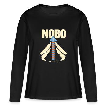 Parcours de progression de l’itinéraire NOBO Appalachian Trail GA à ME - T-shirt manches longues Premium bio Femme - noir - Devant - Julia (174cm)