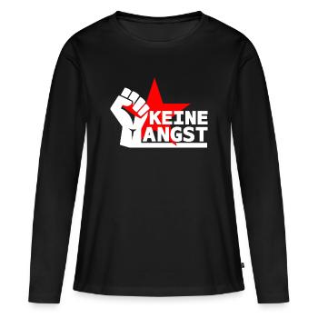 Résistance - N’ayez pas peur - T-shirt manches longues Premium bio Femme - noir - Devant - Julia (174cm)