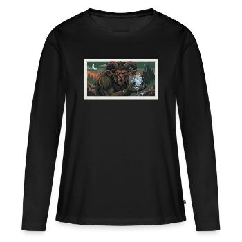 Bête au cœur gelé - T-shirt manches longues Premium bio Femme - noir - Devant - Julia (174cm)