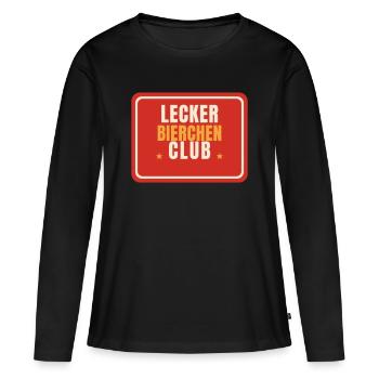 Lecker Bierchen Club Bier Team lustiger Spruch - Frauen Premium Bio Langarmshirt - Schwarz - Vorne - Julia (174cm)