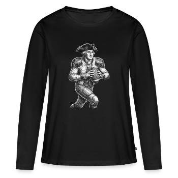 Football américain de George Washington - T-shirt manches longues Premium bio Femme - noir - Devant - Julia (174cm)