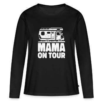 Mama on Tour - Women's Premium Organic Long Sleeve Shirt - black - Front - Julia (174cm)
