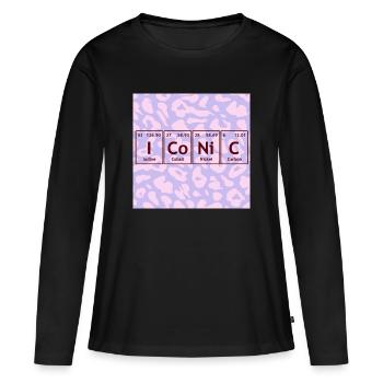 Graphisme des icônes du tableau périodique - T-shirt manches longues Premium bio Femme - noir - Devant - Julia (174cm)