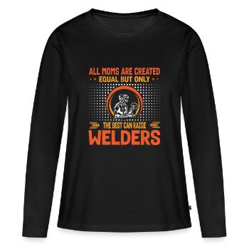 Meilleure idée cadeau de maman pour les meilleurs soudeurs de maman - T-shirt manches longues Premium bio Femme - noir - Devant - Julia (174cm)