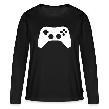 Gamer gaming Geschenk - Frauen Premium Bio Langarmshirt - Schwarz - Vorne - Julia (174cm)