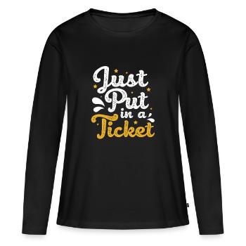 Assistance technique - T-shirt manches longues Premium bio Femme - noir - Devant - Julia (174cm)
