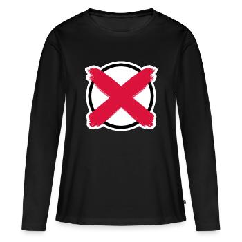 Election call: Make your cross! - Women's Premium Organic Long Sleeve Shirt - black - Front - Julia (174cm)