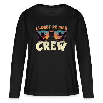 Lloret De Mar Crew - Frauen Premium Bio Langarmshirt - Schwarz - Vorne - Julia (174cm)