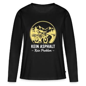 No asphalt, no problem, bike - Women's Premium Organic Long Sleeve Shirt - black - Front - Julia (174cm)