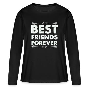 Best Friends Forever - Women's Premium Organic Long Sleeve Shirt - black - Front - Julia (174cm)