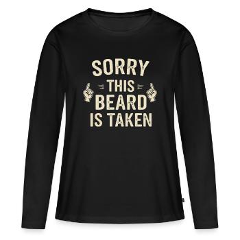 Barbe prise : Bart est enlevé - T-shirt manches longues Premium bio Femme - noir - Devant - Julia (174cm)
