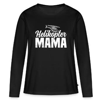 Helikopter Mama - Frauen Premium Bio Langarmshirt - Schwarz - Vorne - Julia (174cm)