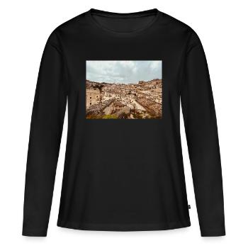 Stone maze towns - Women's Premium Organic Long Sleeve Shirt - black - Front - Julia (174cm)