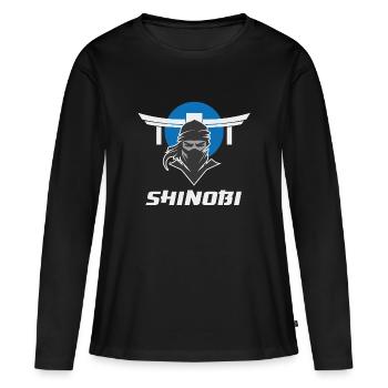 Arts Martiaux ninja shinobi - T-shirt manches longues Premium bio Femme - noir - Devant - Julia (174cm)